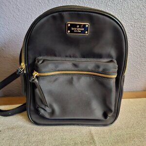Kate Spade New York Small Nylon Backpack – Black & Gold